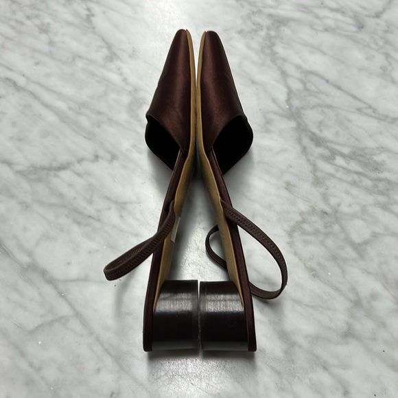 Everlane The Tapered Square Toe Slingback Size 11 in Brown - Picture 9 of 10